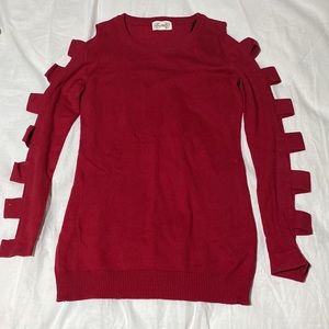 Forever 21 cutout sleeve sweater top